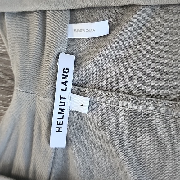 Helmut Lang 100% Modal Scala Draped Cowl Neck Long Sleeve Top in Fog Taupe - Picture 3 of 7